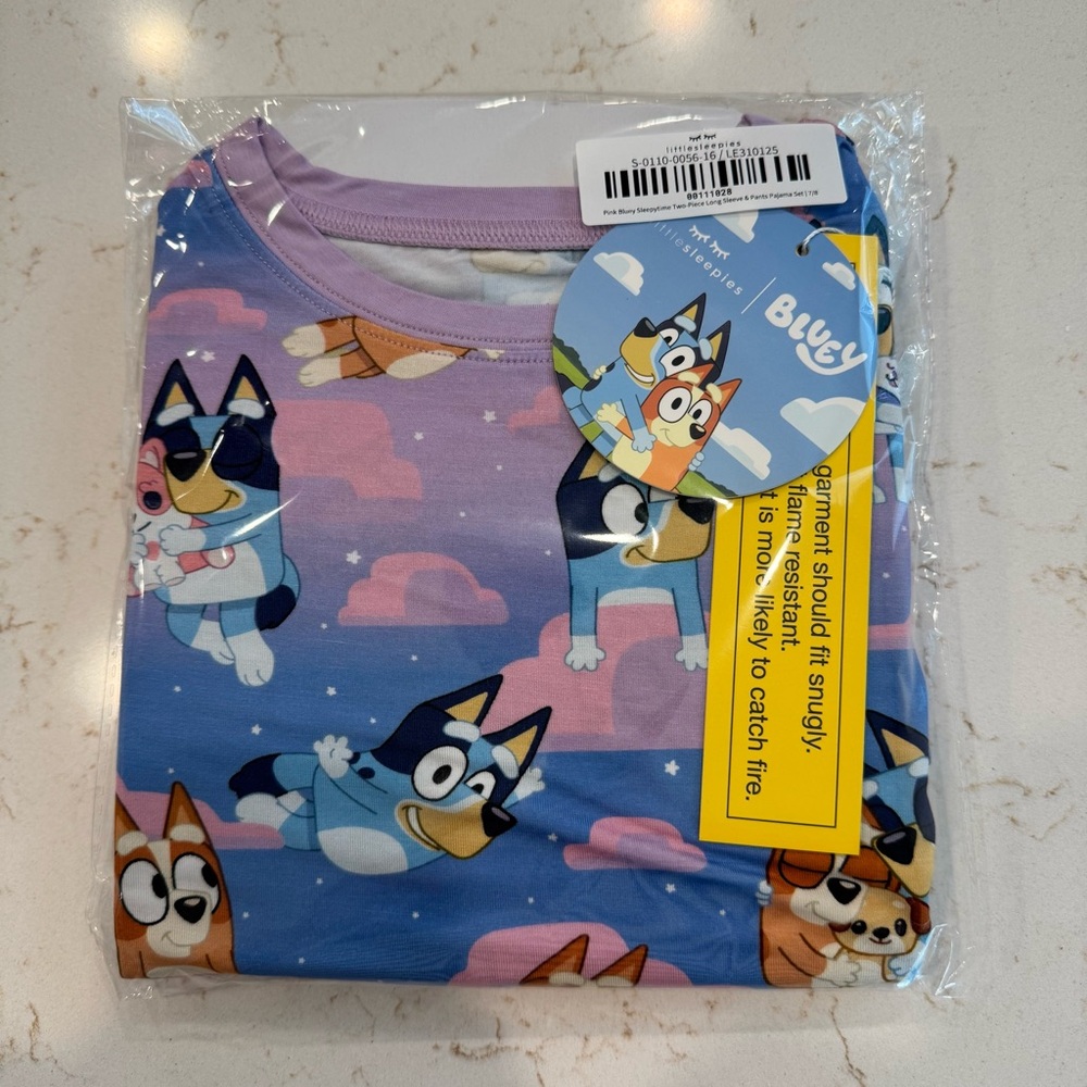 Little Sleepies Bluey Pajama Set - Pink and Blue